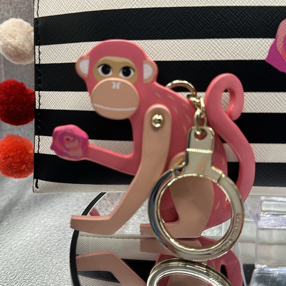 BUNDLE ALERT: ๐ Kate Spade Rambling Roses Monkey KEYCHAIN, CLUTCH and SCARF. - Picture 6 of 10